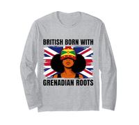 Grenadian Roots British Born Girl Pride Grenada Heritage Long Sleeve T-Shirt