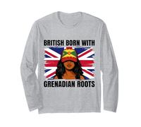 Grenadian Roots British Born Girl Pride Grenada Heritage Long Sleeve T-Shirt
