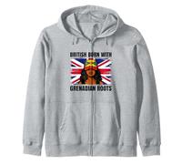 Grenadian Roots British Born Girl Pride Grenada Heritage Zip Hoodie