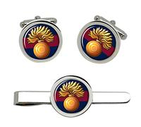 Grenadier Guards Grenade, British Army Cufflinks and Tie Clip Set