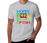 GRENCODE Hootie and The Blowfish T-Shirt Anime Boys White t Shirts Cute Tops Short Sleeve tee T-Shirts for Men Cotton 2 Grey XL