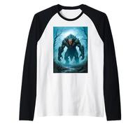 Grendel, Beowulf, Dark Swamp, Mythological Monster, Primal Raglan Baseball Tee