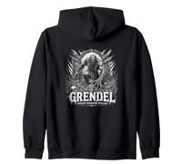 Grendel Night Hunger Walks Horror Beast Myth Zip Hoodie