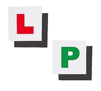 Grendle 4 pack Driver Learner and Pass Plate Magnetic Easy To Use 2x L & 2x P plates