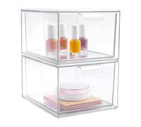 Grendly 2 Pack Organiser, Coffee Pod Storage Containers, Stackable Drawers for Milk Jug, Sugar, Coffee Bar Organizer