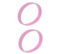 Grendly 2 x Fashion Silicone Rubber Elasticity Bracelet Wrist Band Cuff Bracelet Bangle Pink
