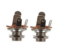 Grendly 2 x Guitar Parts & Accessories 1/4 6.35 mm 2 Conductor Mono Chassis Guitar Socket Input Output