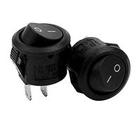 Grendly 2 x On/Off Self-Locking Push Buttons Rocker Switch Toggle for Car Boat Black