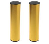 Grendly 2X Professional Stainless Steel Cylinder Sand Shaker Rhythm Musical Instruments Percussion for Band Accompaniment,Golden