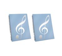 Grendly 2X Sheet Music Folder, 60 Pages Capacity, Sheet Music/Holder,Fits Letter Size A4, Writable & Detachable(Blue)