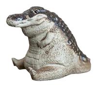 Grendly Alligator Statue Ornament, Mini Crocodile Ornaments Resin Decoration Ornaments Tea Pet Alligator Baby Statue Garden Animals Figurine