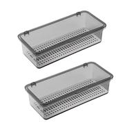 Grendly Cutlery Tray with Lid, Utensil Storage with Lid, Plastic Cutlery Tray, Cutlery Drawer Organiser, Utensil Storage Container