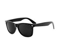 Grenhaven Pinhole Glasses for Eye Training and Vision Quality Improvement, Perforated Eyesight Strengthening Glasses, Black
