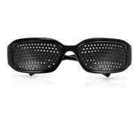 Grenhaven Pinhole Glasses for Improving Eyesight, Perforated Glasses for Eye Training and Relaxation, Unisex, Black