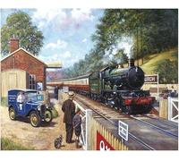 GRENHUE Paint by Numbers for Adults of Farmer Train,DIY Painting by Number Kits with Paint Brushes Acrylic Pigment Drawing Paintwork On Canvas,Canvas Arts Crafts 16x20'' (with Frame)