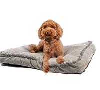 GRENIX Dog Bed - Medium Beds UltraSoft Fluffy and Warm - Comfortable and Calming Crate Mattress for Pets - Washable Deluxe Plush Dog Mat with Removable Cover, Grey (86x57x8cm)