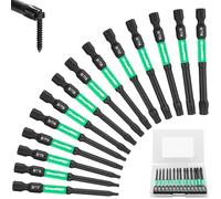 GRENPRO Torx Bit Set 14pc, Impact Driver Bit Set Magnetic Screwdriver Security Torque, 1/4 t20 t25 t30 Tamper Proof Torx Bit Set, 3" Long (t7-t40) Star Screwdriver Bits Sets