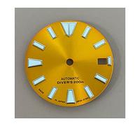 GREnTiNS 28.5mm Watch Dial Modified Replacement Dial Green Luminous Watch Accessories Fit For NH35/NH36/4R36 Movement DIY Repair Parts (Color : A)