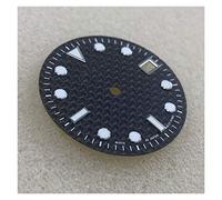 GREnTiNS 29MM Carbon Fiber Watch Dial Compatible For NH35/4R36 Movement Green Luminous Dial Compatible For NH35/4R36 Watch Movement Modification Part