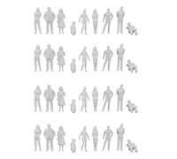 GREOHNMPAW 1:50 White Figures Architectural Model Human Scale HO Model Plastic Peoples,50 Pieces