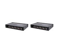 GREOHNMPAW 2X 7-Band Car Audio Equalizer, Adjustable 7 Bands EQ Amplifier Graphic Equalizer with CD/AUX Input Select Switch,Black