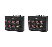 GREOHNMPAW 2X EQ-7 Car Audio Headset Amplifier 7-Band EQ Equalizer 2 Channel Digital Sound Equalizer