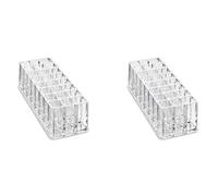 GREOHNMPAW 2X Organizer Acrylic Travel Perfume Holder Beauty Scent Holder 24 Space Clear Tall Organization Container Storage