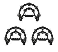 GREOHNMPAW 3X Compact Double Half Moon Music Tambourine Percussion Tamborine Drum