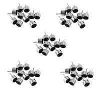 GREOHNMPAW 50 Pcs 2 Pin Mini MIC Capsule Electret Condenser Microphone Silver Tone Black