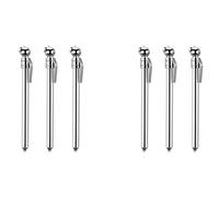 GREOHNMPAW 6Pcs Metal Pencil Tire Pressure Gauge 5-50 PSI Universal for Car Motorcycle Bicycle