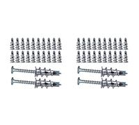 GREOHNMPAW 80 Pcs Metal Self Drive Anchor Plasterboard Dowels with Screws 4.5 x 35mm for Single-Layer and Double-Clad Plasterboar