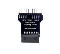 GREOHNMPAW USB 2.0 9-Pin Header Splitter Adapter 1 to 2 Extension for Motherboard Dual USB Hub Connectors for RGB Fans