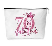GREOXG Fabulous Birthday Makeup Bag, 70th Birthday, 70th Birthday