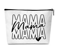 GREOXG Mama Makeup Bag, White, Mama