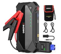 GREPRO Jump Starter Power Pack (Up to 10.0L Gas, 8.0L Diesel), Car Battery Booster Jump Starter for 12V Vehicle, Power bank with 3.0 Quick Charge Dual USB and 15V Out Ports, Flashlight,Compass