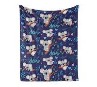 GRESATEK Koala Blanket Soft Flannel Lightweight Throw Blanket Mushroom Gifts for Kids Girls Boys All Season Animal Blankets for Sofa Couch Bed Decorative Koala Bear Blanket