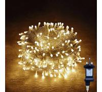 Gresonic100/200/300/400LED Fairy Lights,8 Modes Timer String Lights for Bedroom Plug in,Warm White Outdoor Garden Light Mains Powered Waterproof Lights for,Indoor,Party(200LED,8 Modes Warm White)