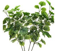Gresorth 29" Artificial Ginkgo Leaves Ornament Fake Green Branch Display Realistic Faux Biloba Plant Bouquet Decoration Home Cabinet Table 4pcs