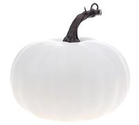 Gresorth 5.5 inch Artificial White Pumpkins Fake Paintable Pumpkin Decoration Fall Harvest for Home Kitchen Farmhouse Halloween Thanksgiving Wedding - 1Pcs