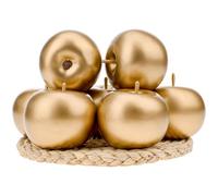 Gresorth 6 PCS Artificial Gold Apple Fake Apples Fruit Home Party Christmas Decoration