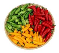 Gresorth 60pcs Artificial MINI Pepper Chili Fake Vegetable Model Food Toy for Home Kitchen Party Christmas Decoration