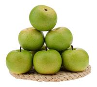 Gresorth 6pcs Realistic Artificial Green Apple Faux Fake Apples Fruit for Home House Kitchen Cabinet Thanksgiving Decoration