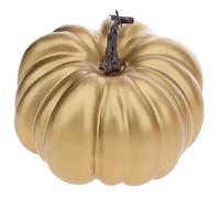 Gresorth 7.9 inch Cracked Silver Line Series Fake Halloween Pumpkins Artificial Cushaw for Autumn Fall Party Christmas Decoration - Gold