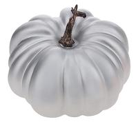 Gresorth 7.9 inch Cracked Silver Line Series Fake Halloween Pumpkins Artificial Cushaw for Autumn Fall Party Christmas Decoration - Silver