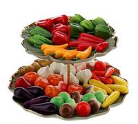 Gresorth 70 PCS Fake MINI Vegetables Artificial Garlic, Corn, Pepper, Pumpkin, Carrot, Potato, Eggplant ……