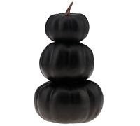 Gresorth Black Stacked Pumpkins Towel Artificial Fake Halloween Decoration Paintable Pumpkins for Porch Table Kitchen Wedding Autumn Fall Centerpiece