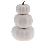 Gresorth Stacked White Pumpkins Towel Fake Artificial Halloween Decoration DIY Crafts Paintable Pumpkin for Home Party Table Kitchen Wedding Decorating