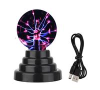 Gresus 3 Inch Battery or USB Powered Magic Plasma Ball Lamp - Touch Sensitive Interactive Plasma Lamp Nebula Sphere Globe, Science Educational Gift for Decorations/Parties/Bedroom