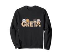 Greta Cat Trees - Personalized Cute Name Word Art Sweatshirt