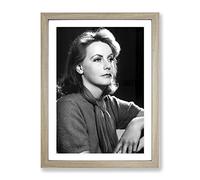 Greta Garbo Modern Framed Print | A3 Oak Framed Wall Art | Ready to Hang | Modern Nature Picture | Living Room Bedroom Lounge Office